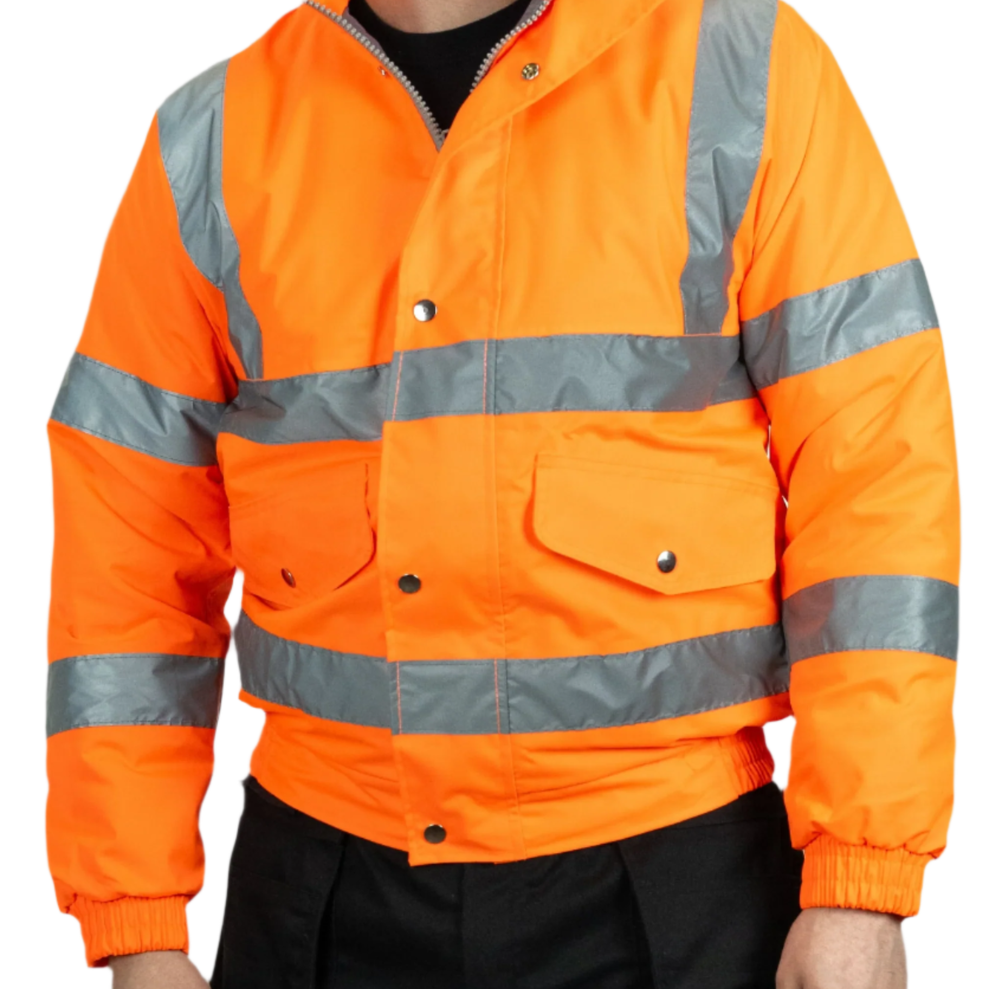 Hi-Vis Bomber Jacket (Orange).