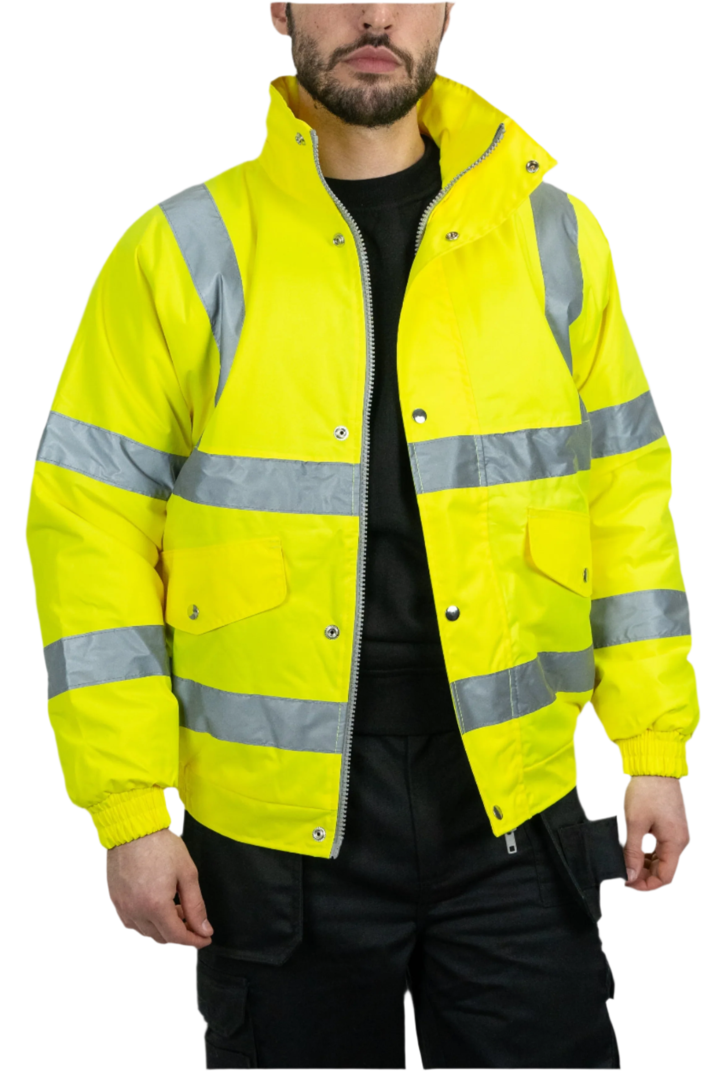 Hi-Vis Bomber Jacket (Yellow).