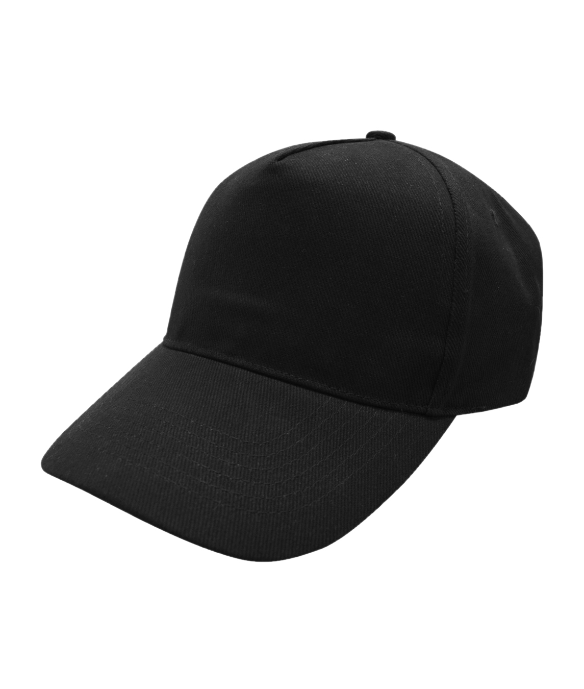 Black Cap classic six-panel design with curved brim, structured fit, and reinforced stitching for all-day wear by MAK Boots & Garments.