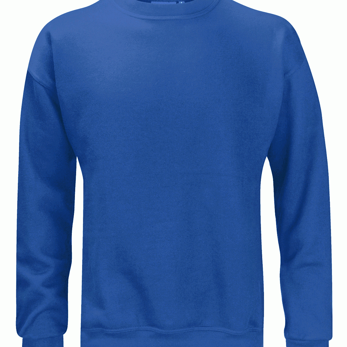 Classic blue Crewneck minimal design with ribbed cuffs and waistband, built for comfort and clean utility by MAK Boots & Garments.
