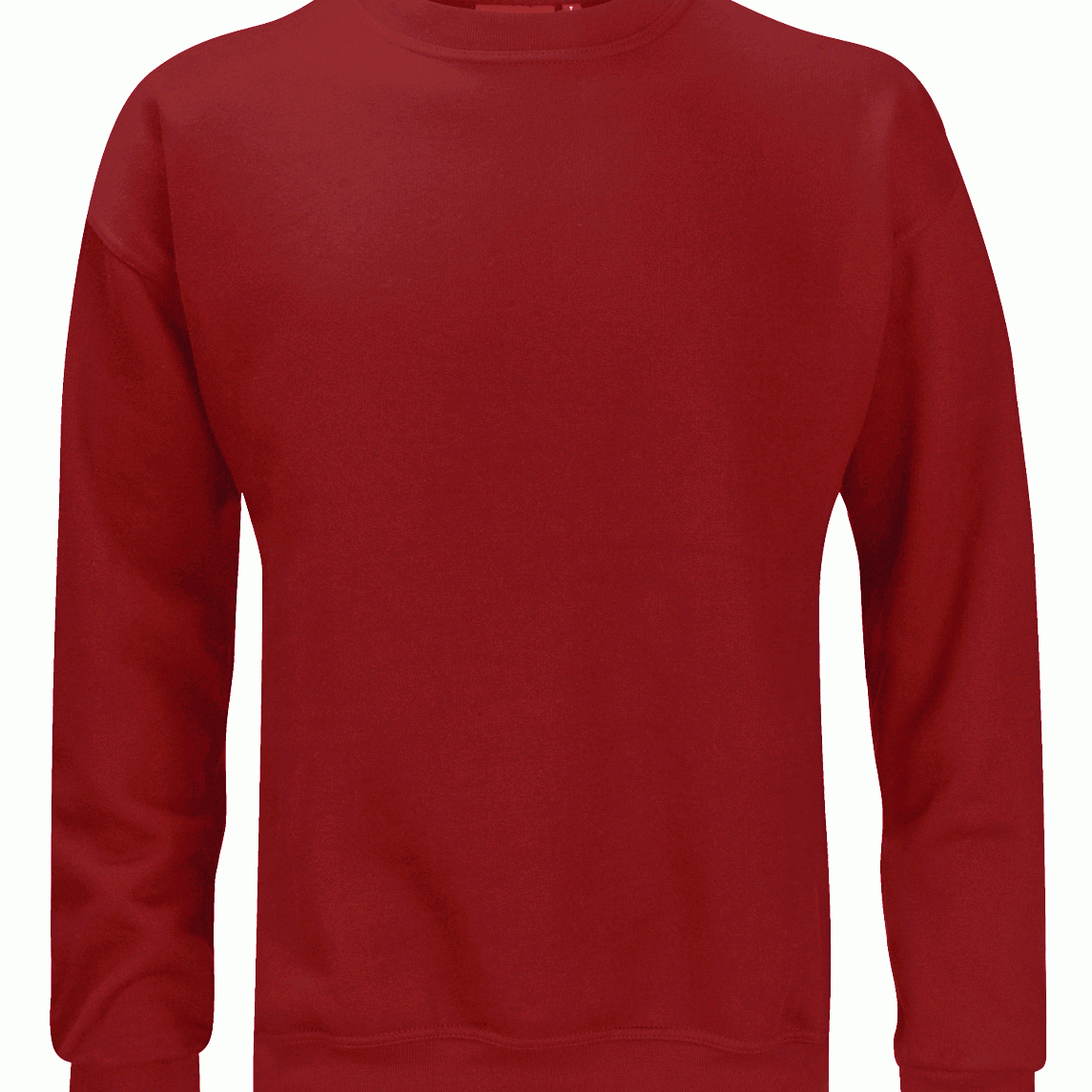 Classic maroon Crewneck minimal design with ribbed cuffs and waistband, built for comfort and clean utility by MAK Boots & Garments.