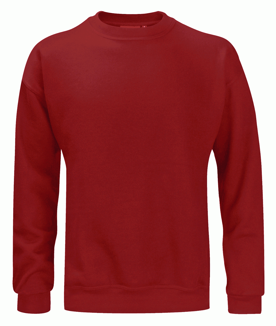 Classic maroon Crewneck minimal design with ribbed cuffs and waistband, built for comfort and clean utility by MAK Boots & Garments.