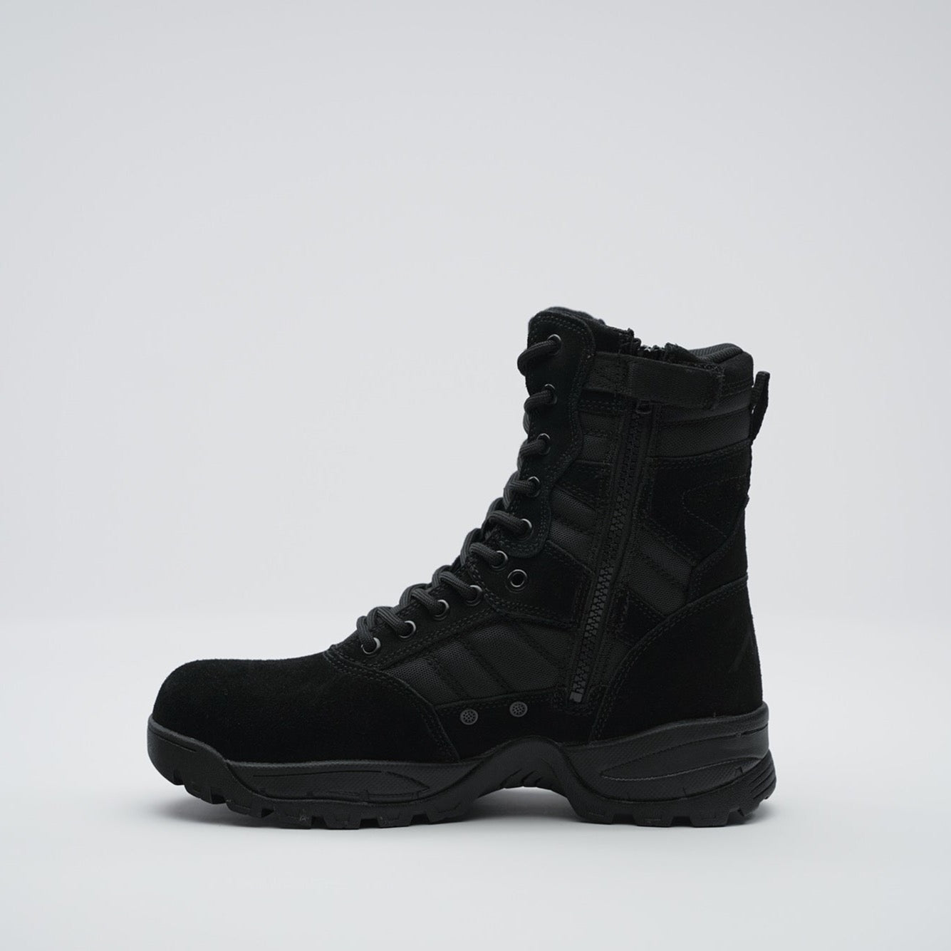 protector 9" military boot showing side zip and vents