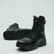 Protector 9" Side Zip - Black leather.