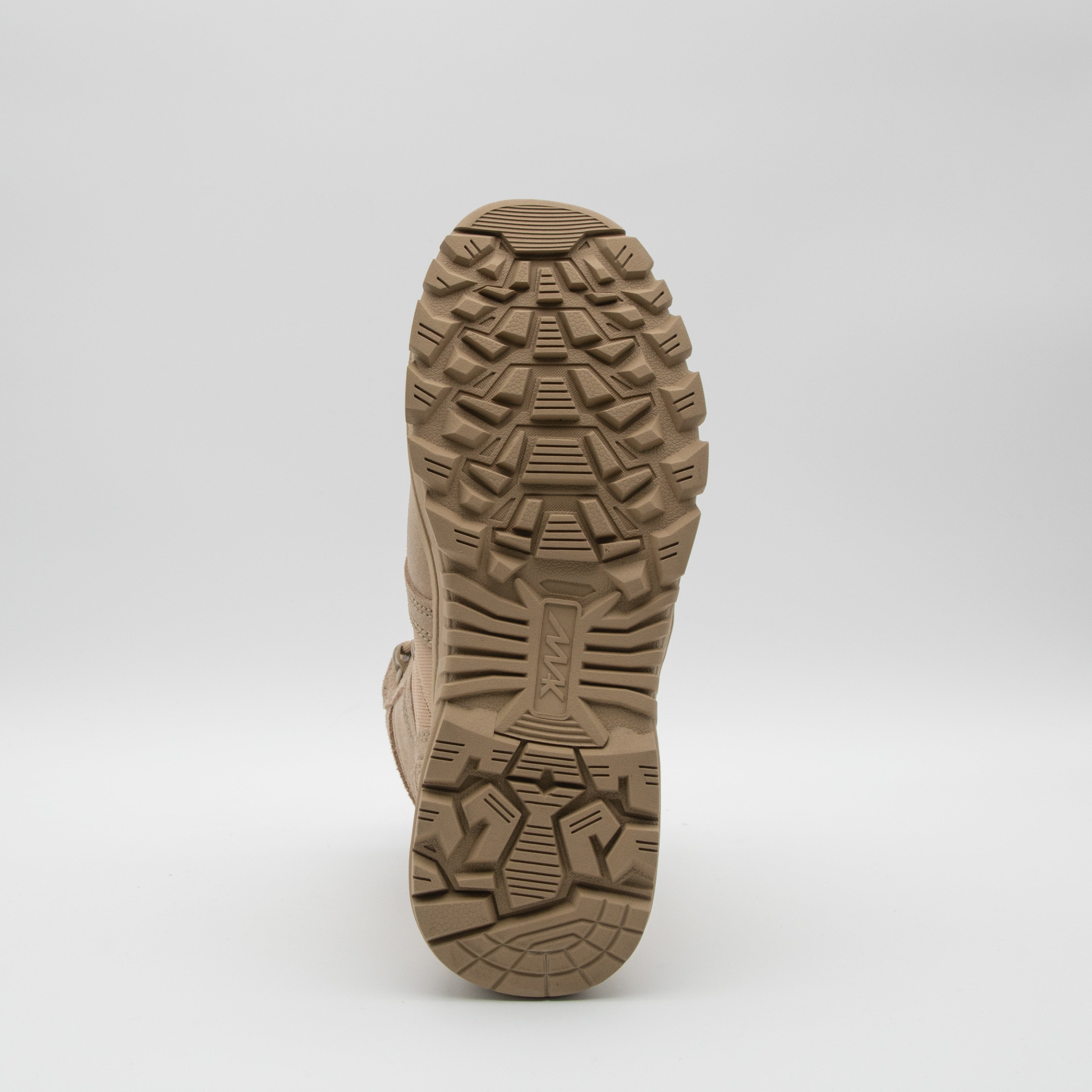 Brown boot sole on a white background