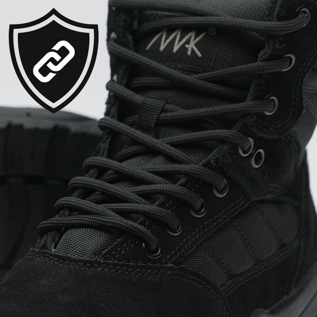 Protector 8 black suede showing durability 