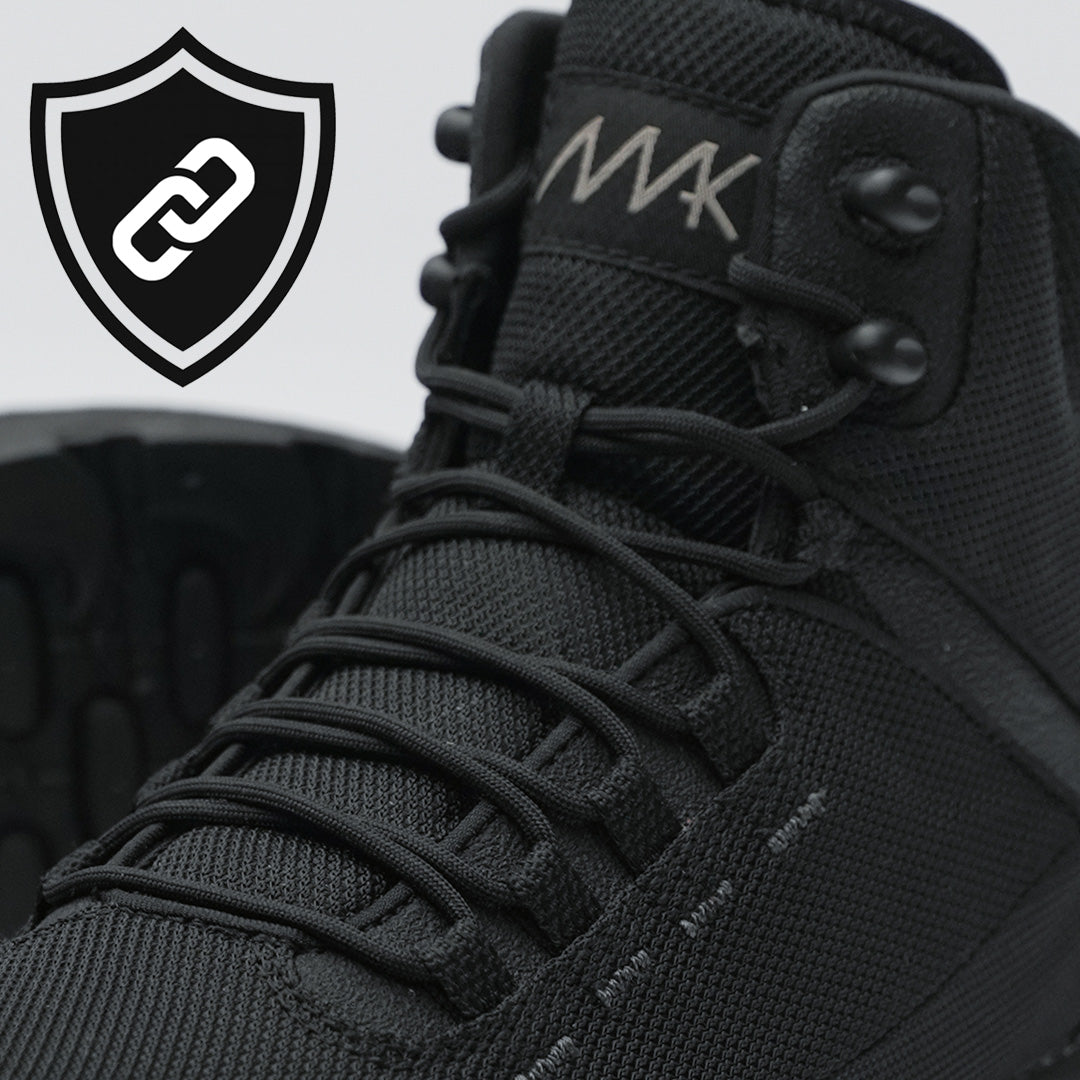 Delta X Black military boot showing durability 