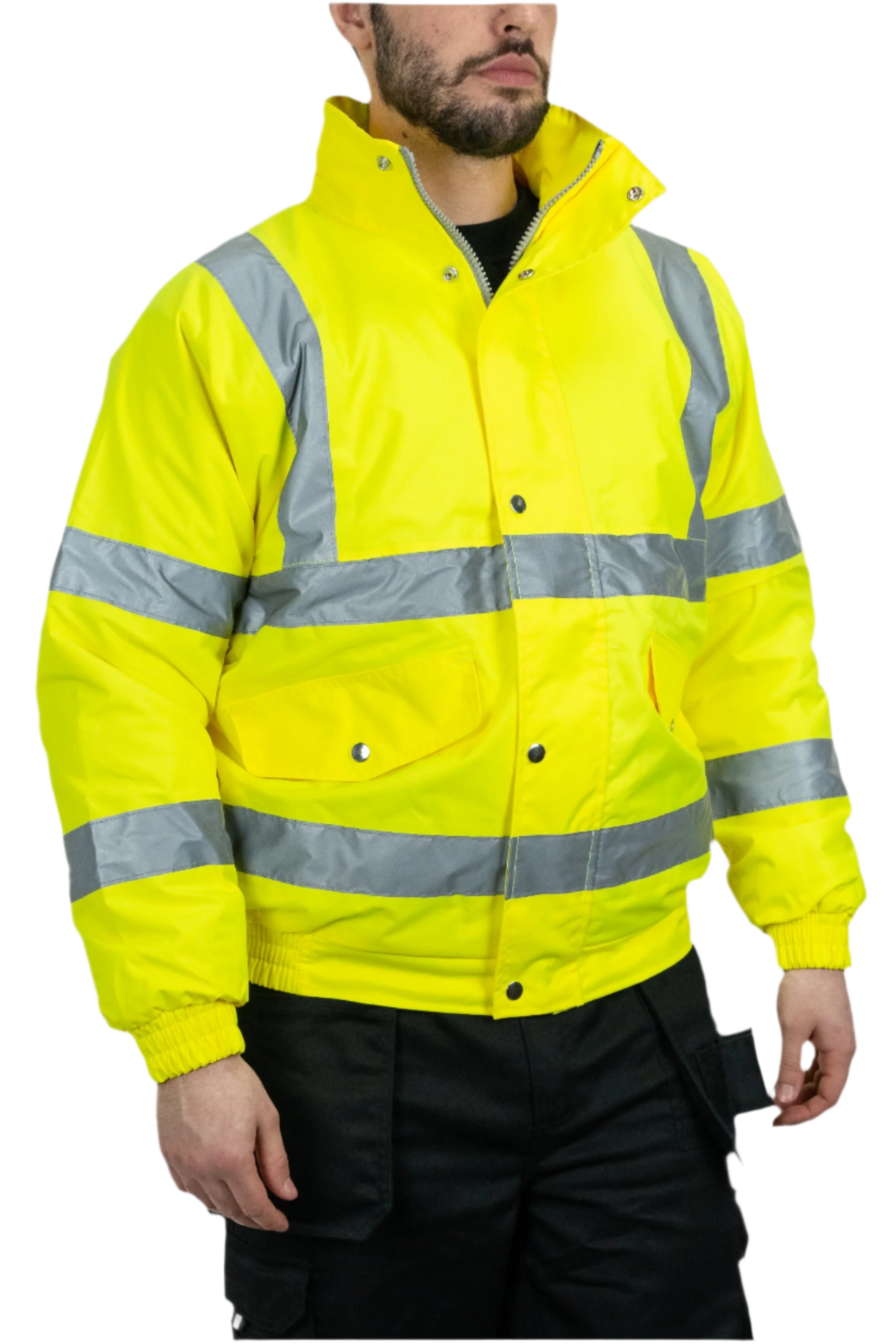 Hi-Vis Bomber Jacket (Yellow).