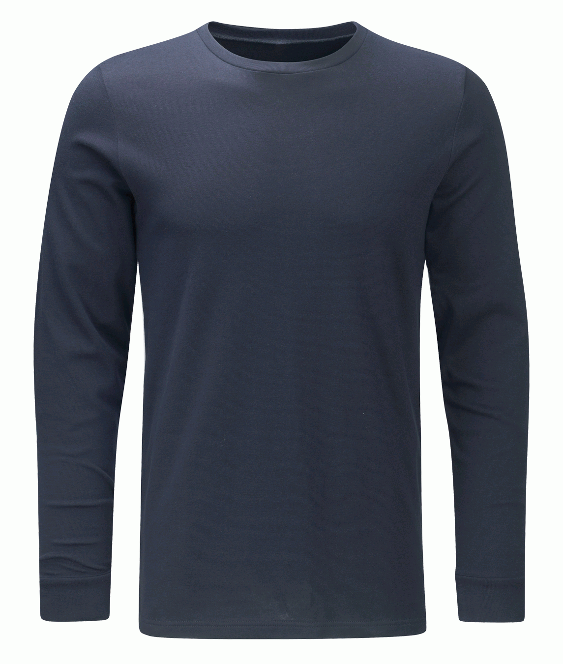 FR Navy long-sleeve crew neck t-shirt made from soft, breathable fabric by MAK Boots & Garments.