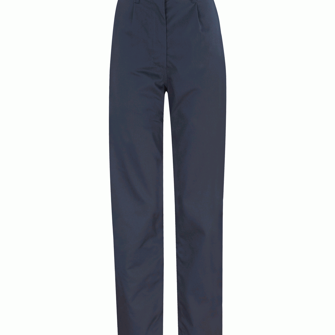 Female Navy cargo work trousers, belt loops, and durable construction, ideal for tradespeople, warehouse workers, or field technicians. Quality workwear by MAK Boots & Garments.