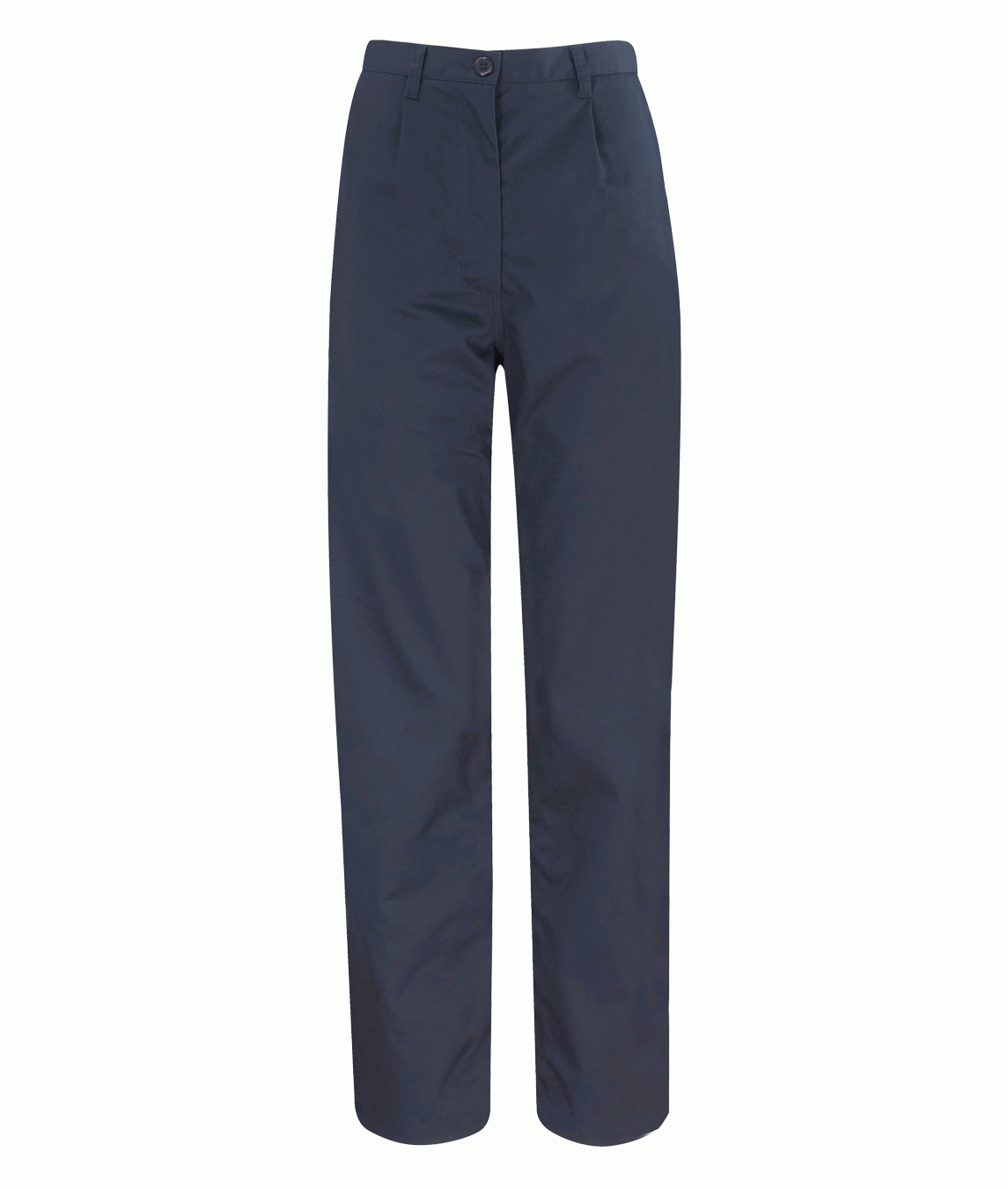 Female Navy cargo work trousers, belt loops, and durable construction, ideal for tradespeople, warehouse workers, or field technicians. Quality workwear by MAK Boots & Garments.