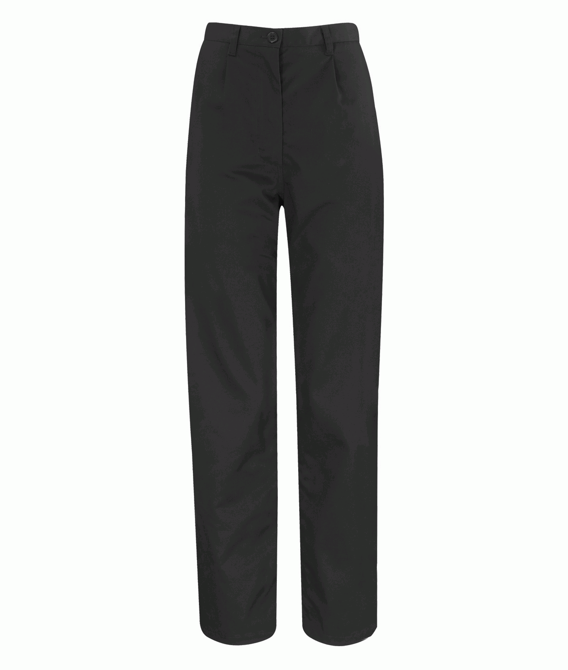 Female black cargo work trousers, belt loops, and durable construction, ideal for tradespeople, warehouse workers, or field technicians. Quality workwear by MAK Boots & Garments.