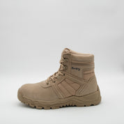 Tan boot with 'Sentry' branding on a white background