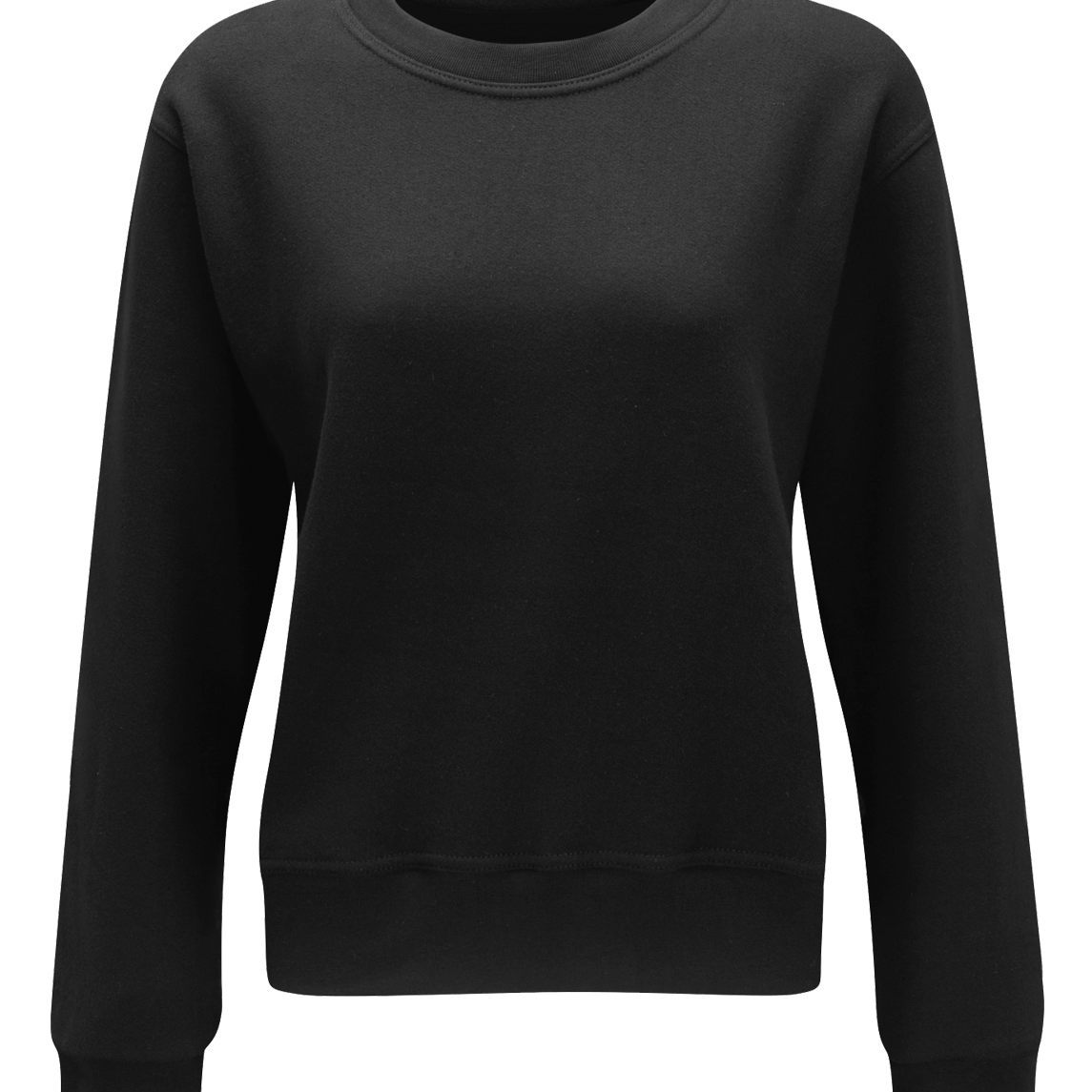 Women's black Crewneck tailored fit, clean silhouette, crafted for resilience and everyday wear by MAK Boots & Garments.