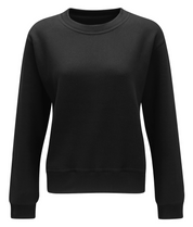 Women's black Crewneck tailored fit, clean silhouette, crafted for resilience and everyday wear by MAK Boots & Garments.