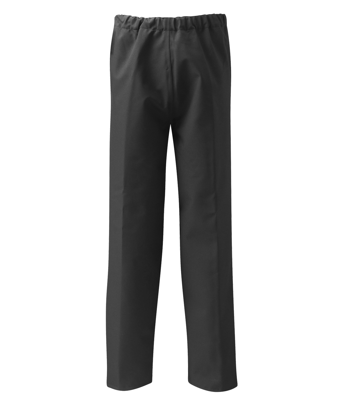 Black GORE-TEX waterproof overtrousers with elasticated waistband. Designed for industrial workwear performance, breathable and fully weatherproof.