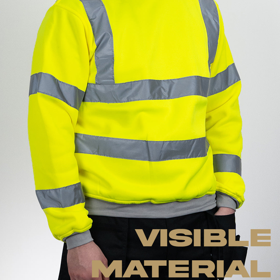 yellow hi vis jumper with vibrant colour to keep user safe